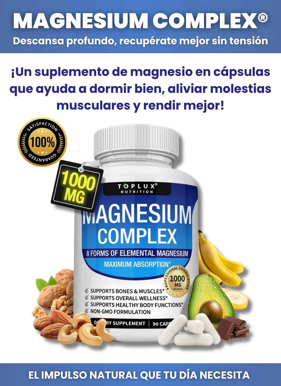 Magnesio Complex™ 8 en 1 - 90 capsulas